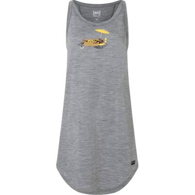 super. natural Дамска рокля super. natural Women's Hot Dog Dress - Cashmere Grey Melange / Various (134-1748-0113)