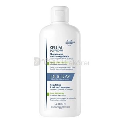 Ducray Kelual Squanorm Šampón proti mastným lupinám 400 ml seboregulačný šampón