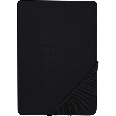 Biberna Žerzejové napínací prostěradlo na podložku na matraci černé 140-160x200