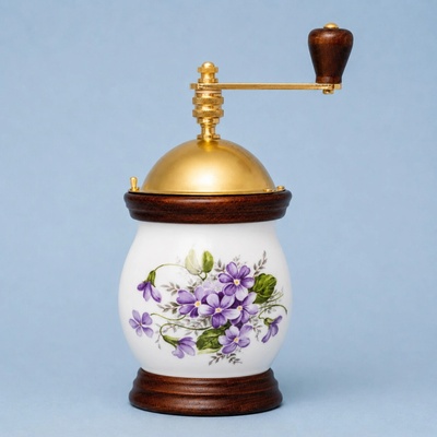 český porcelán Dubí Baňák 20 cm Fialky