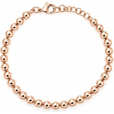 Šperky Nina – Stříbrný kuličkový náramek pozlacený růžovým zlatem (18,5–21,5 cm) nar zlac 48