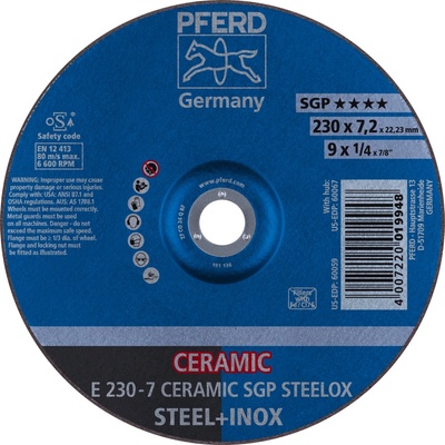Pferd Brúsny kotúč 230 x 7,2 x 22,23 mm 4007220019948