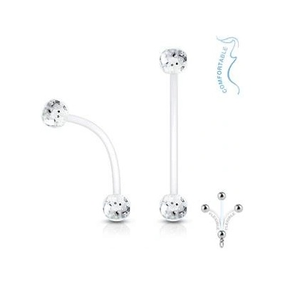Šperky4U pružný těhotenský piercing do pupíku WP0021-C