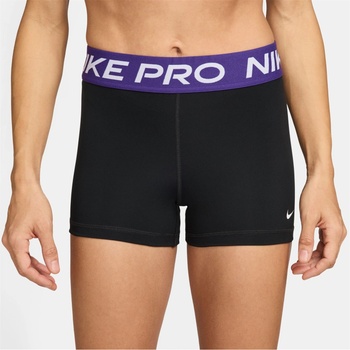 Nike Дамски къси панталони Nike Pro Three Inch Shorts Womens - Black/Purple