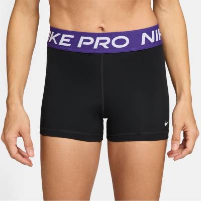 Nike Дамски къси панталони Nike Pro Three Inch Shorts Womens - Black/Purple
