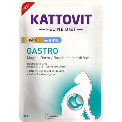 Kattovit Gastro Paté kačacie 10 x 85 g
