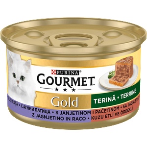 Purina GOURMET GOLD Pazzetti in Pâté - Месни хапки в пастет с агне и патица (85 г)
