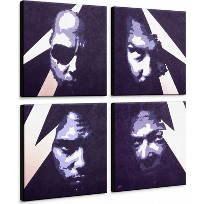 Ručne maľovaný POP Art obraz METALLICA - 80x80 cm