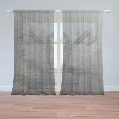 Sablio Záclony Vikingové Stone: 2ks 150x250cm