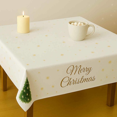 TiaHome Vianočný obrus Merry Christmas 140x180cm