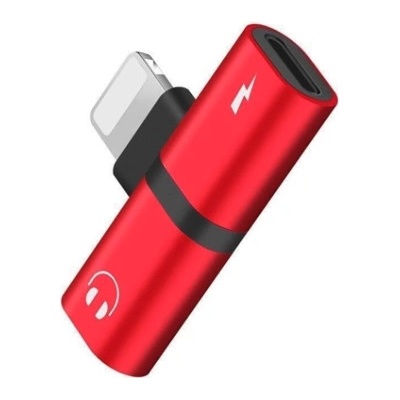 Rozbočovací adaptér Apple lightning (2x lightning) Barva: Červená
