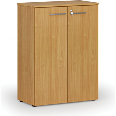 Primo Kancelářská skříň s dveřmi WOOD, 1087 x 800 x 420 mm, buk – Zboží Mobilmania