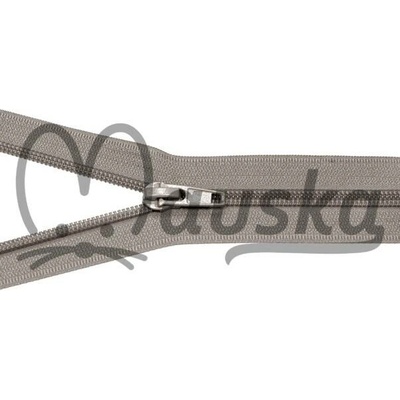 Zip spirálový bundový 5mm dělitelný délka 50 cm - SVĚTLE ŠEDÁ