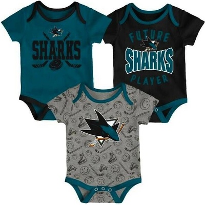 Dětské body Fanatics Slam Dunk 3Piece Creeper Set San Jose Sharks