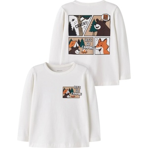 Name it Детска блуза с дълъг ръкав Name it Kid's Oswalde L/S Top Longsleeve - Cloud Dancer - размер 98 (EU) (704-6367-0112)