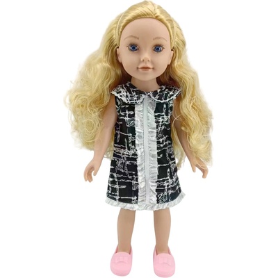 Moni Кукла Moni Toys - Pretty Girl, с черно-бяла рокля, 46 cm (111821)