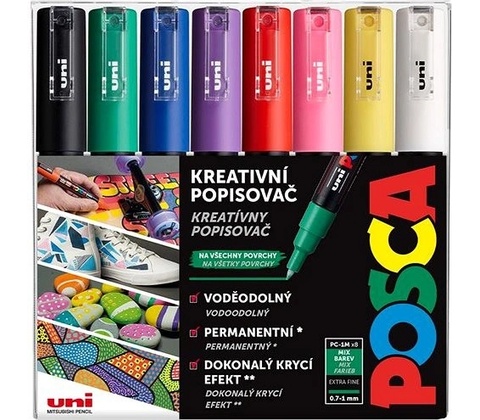 Posca PC-1M 8 ks