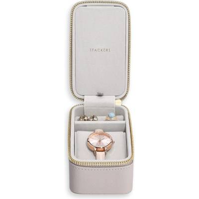 Stackers cestovní šperkovnice na hodinky Travel Jewellery & Watch Box Taupe šedobéžová 76329