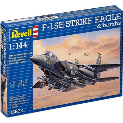Revell Plastic modelky plane 03972 F 15E Strike Eagle & Bombs 1:144