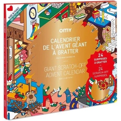 OMY Stírací adventní kalendář 70x100 cm