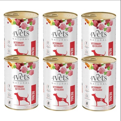 4Vets Natural Veterinary Exclusive Renal 6 x 400 g