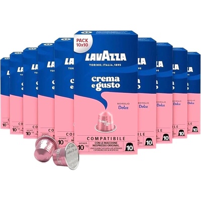 100 бр. капсули Lavazza Crema e Gusto Dolce съвместими с Nespresso®