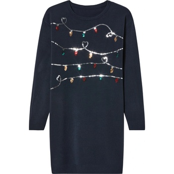 pepperts! dievčenské pletené vianočné šaty 100382224 navy modrá