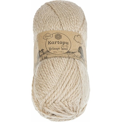 BELLATEX Priadza Melange Wool 100 g - 880 tmavo béžová