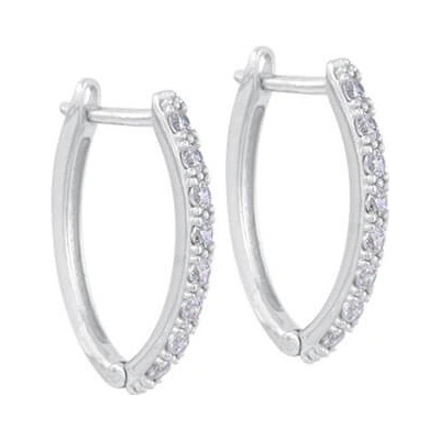 Soliter Očarujúce náušnice z bieleho zlata s čírymi kryštálmi 239 001 01107 07