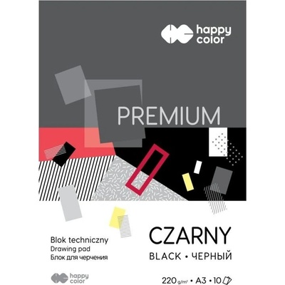 Happy Color Skicák technický Premium černý 220g m2 10 listů A3