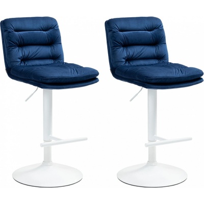 Design-Shop Damar samet Modrá / bílá 2 ks