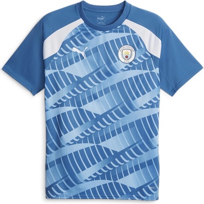 PUMA Manchester City Pre Match Shirt 2023 2024 Adults - Blue/White