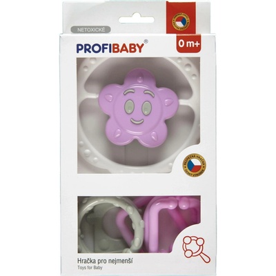 PROFIBABY Baby chrastítko hvězdička s tvary
