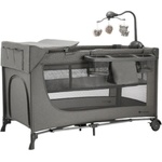 KinderKraft Бебешка кошара Kinderkraft - Joy Full 2, Dark Grey (KLJOY02DGR000AC) - ozone