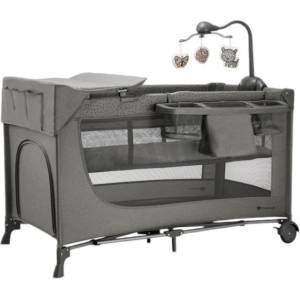 KinderKraft Бебешка кошара Kinderkraft - Joy Full 2, Dark Grey (KLJOY02DGR000AC) - ozone