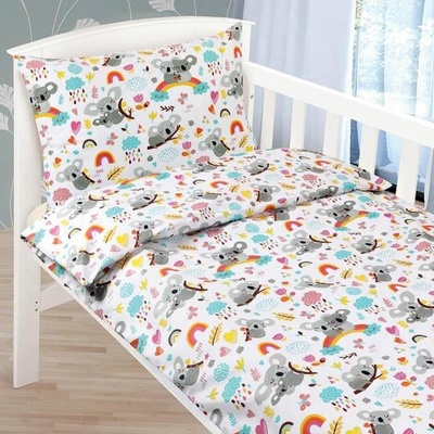 Bellatex obliečky Medvídek Koala s Duhou 90 013 90x135 cm 45x60 cm