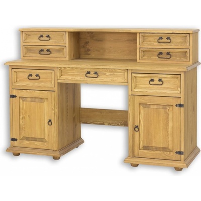 Nábytek z lesa NZL-PS704 Psací stůl s nástavbou masiv Rustikal 150 x 103 x 60 cm
