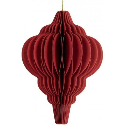 Červená vánoční ozdoba z papíru Harmonic III 10 cm