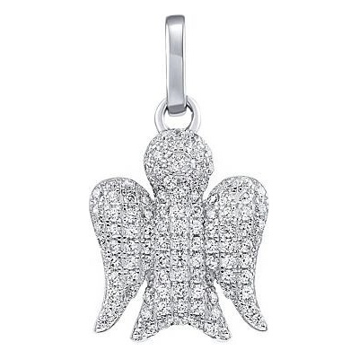 SILVEGO Strieborný prívesok anjel Darel s Brilliance Zirconia MW1759P