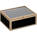 Atmosphera skleněná šperkovnice černá