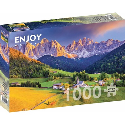 Enjoy Church in Dolomites Mountains Italy 1000 dielov