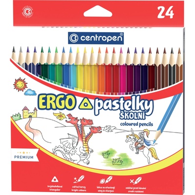 Pastelky CENTROPEN 9521 trojhranné 24 barev