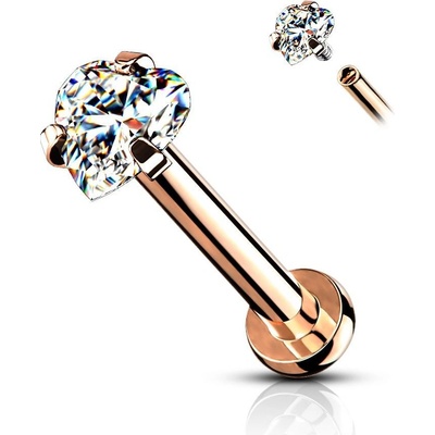 Šperky4U piercing do brady labreta cartilge LB1095RD-1208