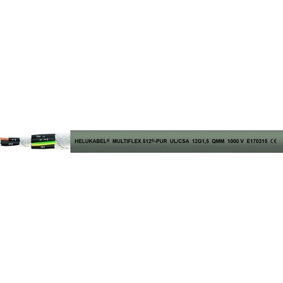 Helu 49577-1000 kabel pro energetické řetězy S-TRONIC-PVC 10 x 0.34 mm² šedá 1000 m