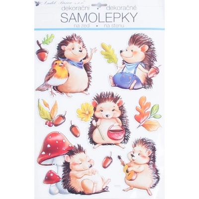 Anděl Samolepiaca dekorácia 15107 plastická 41 x 28 cm, ježci