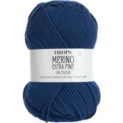 Příze DROPS Merino Extra Fine uni color 20 - modrá (šarže 535793)