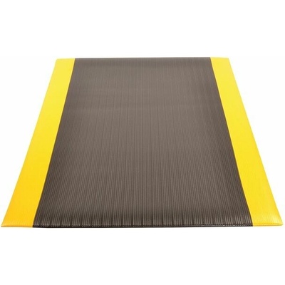 Notrax 410 Airug Protiúnavová vinylová rohož s rebrovým vzorom čierna / žltá 60 cm x 18,3 m