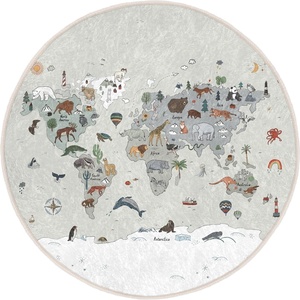 Mila Home Детско килимче за игра подходящо за пране ø100 cm Big World - Mila Home (HKC-YuvHali-431-100x100)