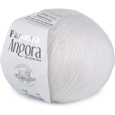 Pletací příze Papataya Angora 100 g Varianta: 1 (1000) Off White, Balení: 1 ks 61543/159756/285622