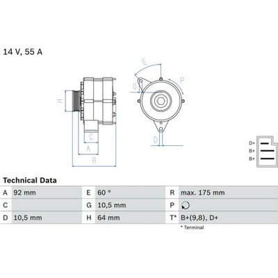 generátor BOSCH 0 986 034 050